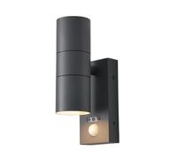 LITECRAFT Kenn Outdoor Up & Down Wall Light IP65 Rated with PIR Motion Sensor - (Anthracite)