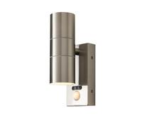 LITECRAFT Kenn Outdoor Up & Down Wall Light IP65 Rated with PIR Motion Sensor - (Stainless Steel)