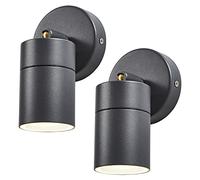 LITECRAFT Kenn Outdoor Wall Ceiling Adjustable Spotlight - (Anthracite, Pack of 2)