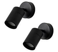 LITECRAFT Kenn Outdoor Wall Ceiling Adjustable Spotlight - (Black, Pack of 2)