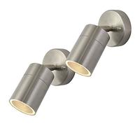 LITECRAFT Kenn Outdoor Wall Ceiling Adjustable Spotlight - (Stainless Steel, Pack of 2)