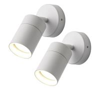 LITECRAFT Kenn Outdoor Wall Ceiling Adjustable Spotlight - (White, Pack of 2)