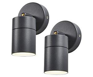 LITECRAFT Kenn Spotlights Outdoor Wall or Ceiling 1 Light - (Anthracite, Pack of 2)
