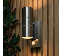 LITECRAFT Kenn Outdoor Up & Down Wall Light IP65 Rated with PIR Motion Sensor - (Stainless Steel)