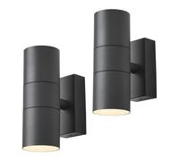 LITECRAFT Kenn Up & Down IP65 Rated Outdoor Wall Light - (Anthracite, Pack of 2)
