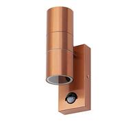 LITECRAFT Kenn Up & Down Outdoor GU10 Wall Light with PIR Motion Sensor - (Copper)