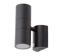 LITECRAFT Kenn Up & Down Outdoor Wall Light with Photocell Sensor - Black Clearance