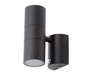 LITECRAFT Kenn Up & Down Outdoor Wall Light with Photocell Sensor - Black Clearance