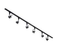 LITECRAFT Kitchen Track Light with Greenwich Fixture & GU10 LED Bulbs - (Black, 2M 6 Light)