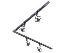 LITECRAFT Kitchen Track Light with Greenwich Fixture & GU10 LED Bulbs - (Black, 2M L-Shape 4 Light)