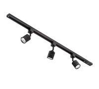 Litecraft Kitchen Track Light with Soho Fixture & GU10 LED Bulbs - (Black, 1M 3 Light)