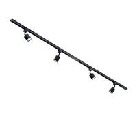 Litecraft Kitchen Track Light with Soho Fixture & GU10 LED Bulbs - (Black, 2M 4 Light)
