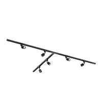 LITECRAFT Kitchen Track Light with Soho Fixture & GU10 LED Bulbs - (Black, 3M T-Shape 6 Light)