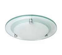 LITECRAFT Lacunaria Glass Flush Mount Bathroom Ceiling Light Small (23.5 cm)