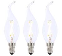LITECRAFT Light Bulb 2 Watt E14 Small Edison Screw Warm White LED in Clear - 3 Pack