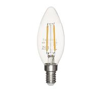 LITECRAFT Light Bulb E14 Small Edison Screw 4W Filament Candle 3000k LED - Clear