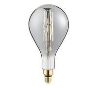 LITECRAFT Light Bulb E27 Edison Screw Filament Oversize Pear Warm White LED - Smoke Tint