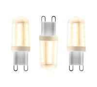 LITECRAFT Light Bulb G9 3.5 Watt Dimmable LED - Frosted (Pack of 3, Warm White)