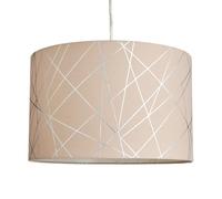 Litecraft Light Shade 30 cm Geometric Easy Fit Lampshade - Mocha, Silver