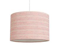 Litecraft Light Shade 30 cm Striped Easy Fit Ceiling Lampshade - Red, White