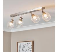 Litecraft Litecraft Avril Satin Nickel 4 Light Ceiling Spotlight Bar