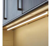 LITECRAFT Logan Under Cabinet Integrated LED Light - Aluminium (Cool White, 113 cm)