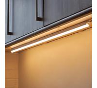LITECRAFT Logan Under Cabinet Integrated LED Light - Aluminium (Warm White, 113 cm)