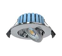 LITECRAFT Lydia Recessed Downlight 7 Watt Bathroom Tiltable LED Spotlight - (Polished Chrome)