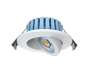 LITECRAFT Lydia Recessed Downlight 7 Watt Bathroom Tiltable LED Spotlight - (White)