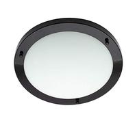 LITECRAFT Mari Ceiling Light Bathroom IP44 Rated Flush Fitting - (Satin Black, Large, 18 Watt)