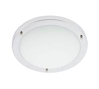 LITECRAFT Mari Flush Mount Bathroom IP44 Rated Ceiling Light - (Polished Chrome, Large, 10 Watt)