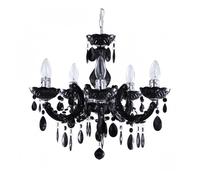 Litecraft Marie Therese Black Chandelier 5 Light