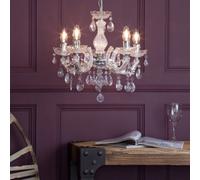 Litecraft Marie Therese Chrome 5 Light Chandelier