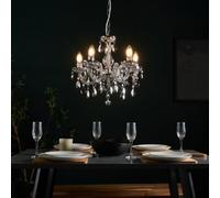 Litecraft Marie Therese Silver 5 Light Chandelier