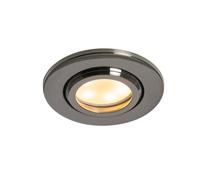 LITECRAFT Marlowe Fire Rated Tiltable Round IP65 Rated Recessed Downlights - (Black Chrome, Single)