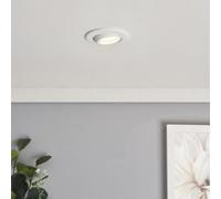Litecraft Marlowe Round White Ip65 Fire Rated Tiltable Bathroom Downlight