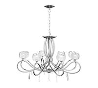 LITECRAFT Marta Ceiling Pendant, Polished Chrome, 8 Light