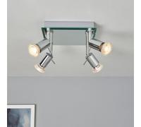 Litecraft Mercury Chrome Adjustable Ceiling Spotlight Plate