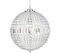 LITECRAFT Miley Ceiling Pendant Crystal Effect Cage 1 Light - Polished Chrome