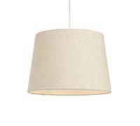 Litecraft Muriel 12 Inch Empire Beige Easy Fit Fabric Tapered Ceiling Lampshade