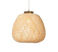 Litecraft Naya Light Shade 33cm Woven Bamboo Easyfit Ceiling Lampshade - Natural