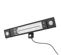 Litecraft Outdoor 1800W Radiant Patio Heater Wall Mount With LED Lights - Black