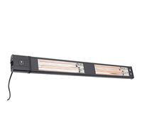 Litecraft Outdoor 3000 Watt Radiant Wall or Ceiling Patio Heater With Remote - Black