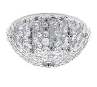LITECRAFT Ovii Ceiling Light Bathroom IP44 Rated Flush Mounted - Polished Chrome