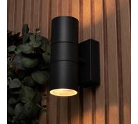 Litecraft Pack Of 2 Kenn Black Up And Down Outdoor Wall Lights