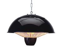 Litecraft Patio Heater 1500 Watt Outdoor Ceiling Pendant Garden Fitting - Black