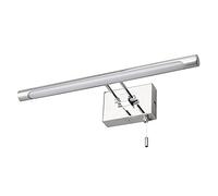 LITECRAFT Picture Wall Light Bathroom Integrated LED with Pull Cord Switch - (Polished Chrome)
