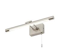 LITECRAFT Picture Wall Light Bathroom Integrated LED with Pull Cord Switch - (Satin Nickel)
