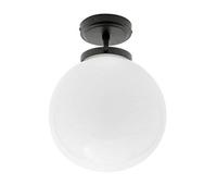LITECRAFT Preston Ceiling Light Bathroom Globe Shaded Semi Flush - (Black)