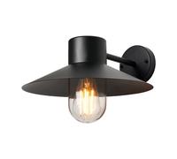 LITECRAFT Randall Wall Light Outdoor Fisherman IP44 Rated Garden Lantern - Black